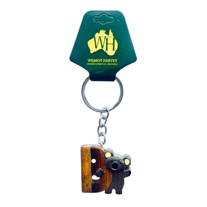 Timber Keyring B Koala Alphabet Range - Wilmot Harvey