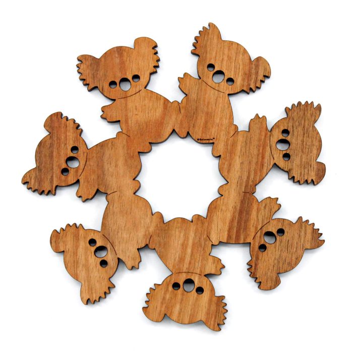 Trivet Koala Mini Wooden - Buttonworks