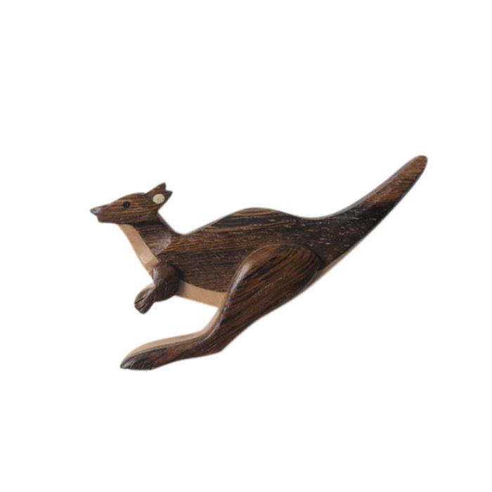 Timber Magnet Kangaroo Flying - Wilmot Harvey