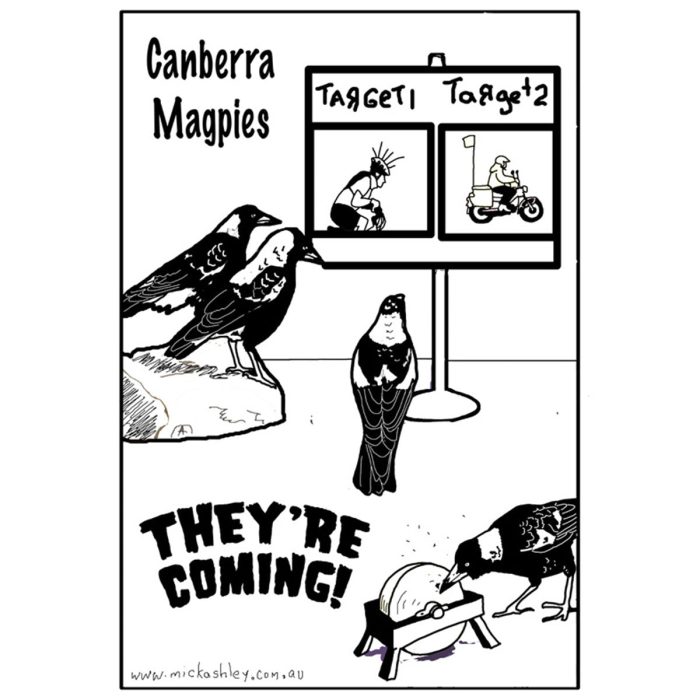 Teatowel Magpies They're Coming - Leafy Sea Dragon