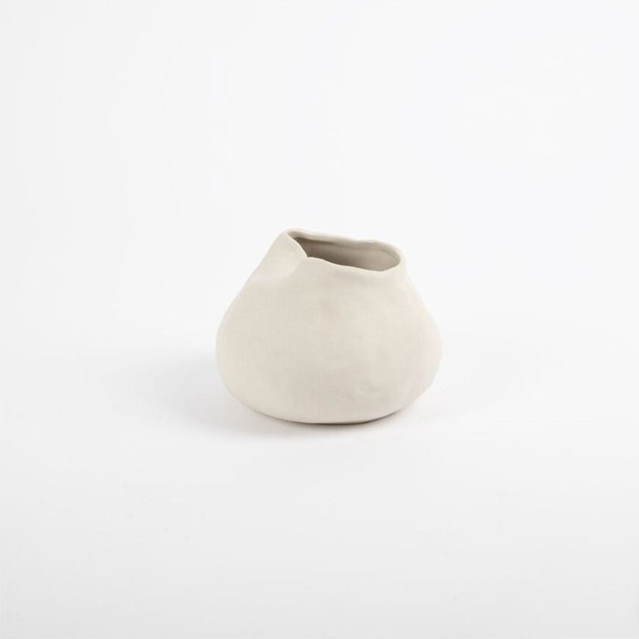 Vase Gaia White Med 13x9cm - Papaya