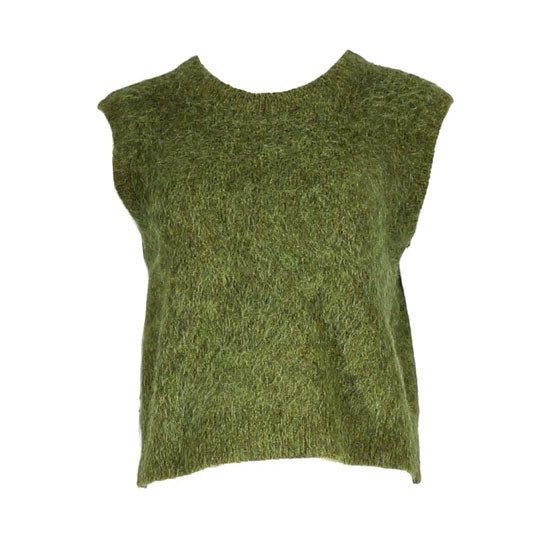 Vest Knit Aspen Moss Alpaca - Olga De Polga