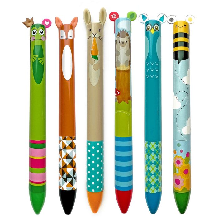 Woodland 2 Colour Click Pen Assorted Twice As Nice - Snifty