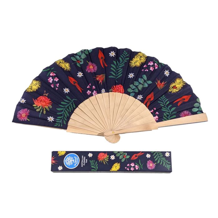 Wooden Fan Australian Flowers - La Source