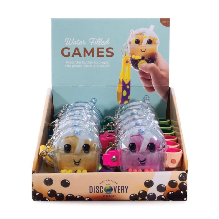 Water Filled Games Keychain Bubble Tea Assorted - Isalbi