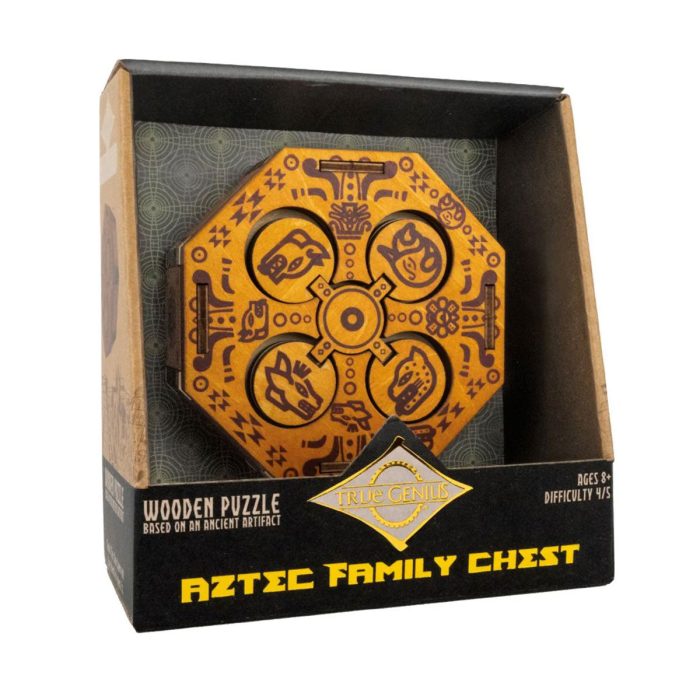 Wood Puzzle Aztec Family Chest - True Genius